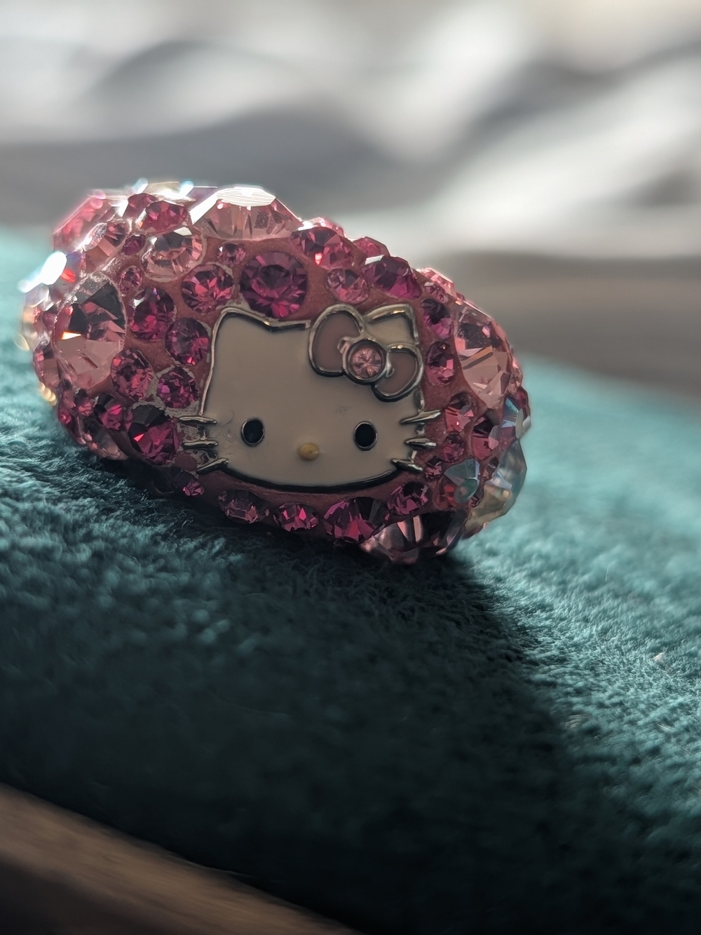 Hello Kitty Pink Crystal Statement Ring - Women Jewelry - Picture 9 of 10